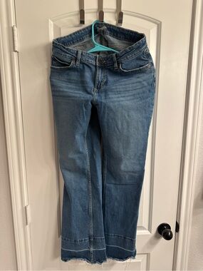 Women's Retro MaeReleased Hem Trouser in Medium Blue Denim 31x30